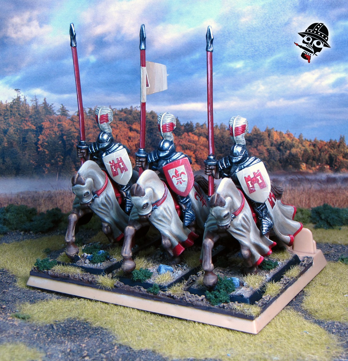 Bretonnian Empire Imperial Knights from Battle Masters Warhammer from Milton Bradley and Games Workshop painted by Neldoreth - An Hour of Wolves & Shattered Shields Bretonnian Empire Imperial Knights from Battle Masters Warhammer from Milton Bradley and Games Workshop painted by Neldoreth - An Hour of Wolves & Shattered Shields