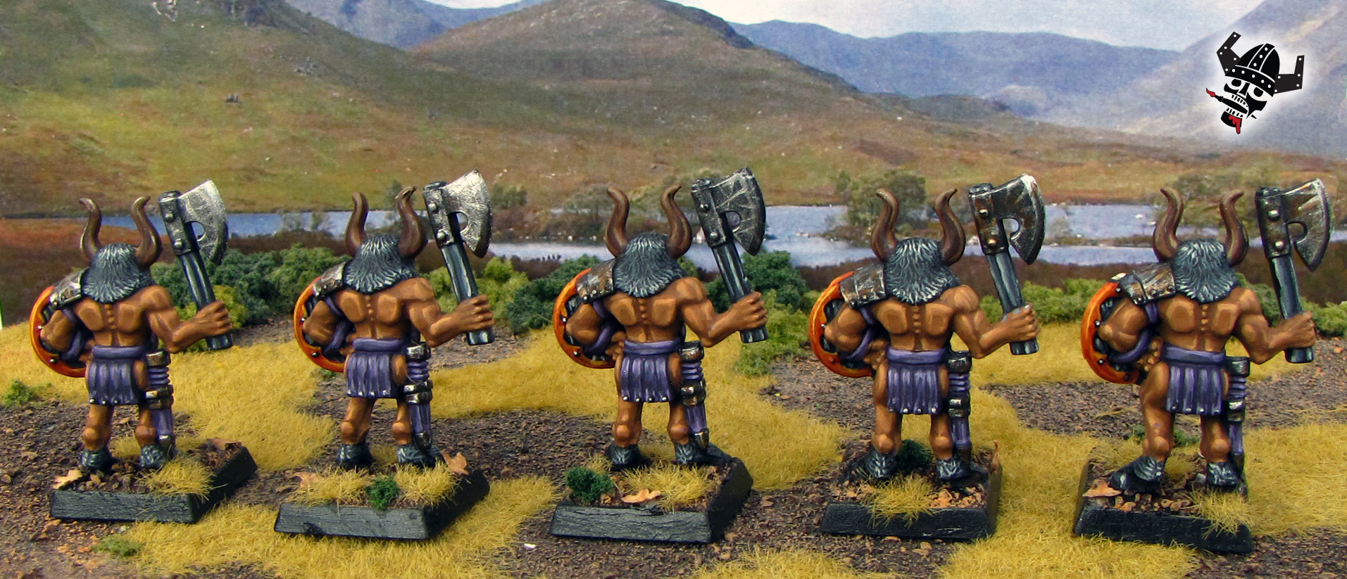 Chaos Warrios Knold world fantasy battle masters beastmen bestigors Warhammer from Milton Bradley and Games Workshop painted by Neldoreth - An Hour of Wolves & Shattered Shields