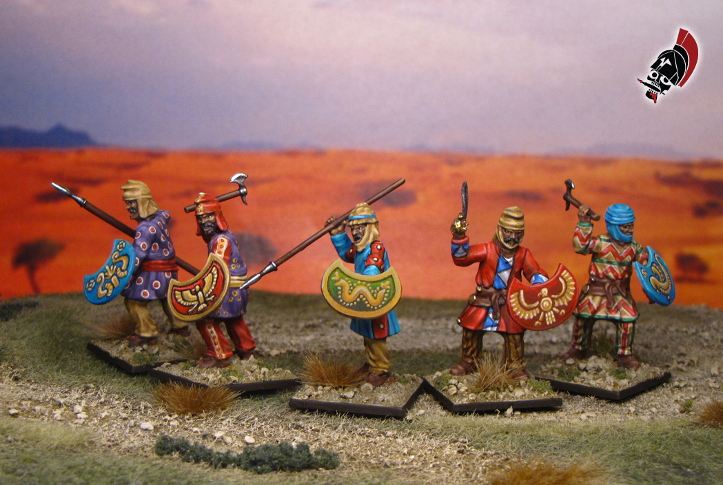 Ancient Persian Peltasts from Wargames Factory painted by Neldoreth - An Hour of Wolves & Shattered Shields