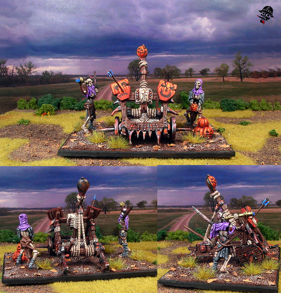 Undead skeleton balefire catapult from Mantic Games painted by Neldoreth - An Hour of Wolves & Shattered Shields
