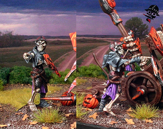 Undead skeleton balefire catapult commander from Mantic Games painted by Neldoreth - An Hour of Wolves & Shattered Shields