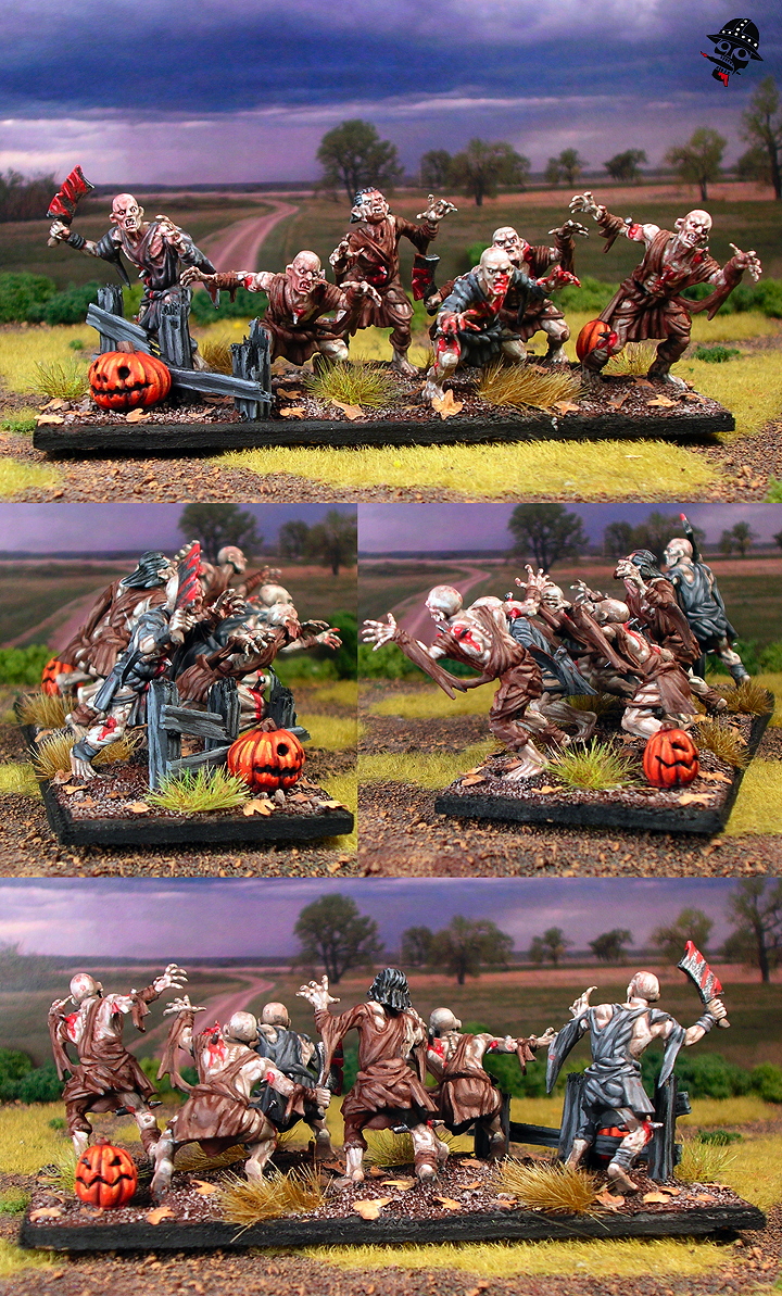 Undead Ghouls from Mantic Miniatures painted by Neldoreth - An Hour of Wolves & Shattered Shields