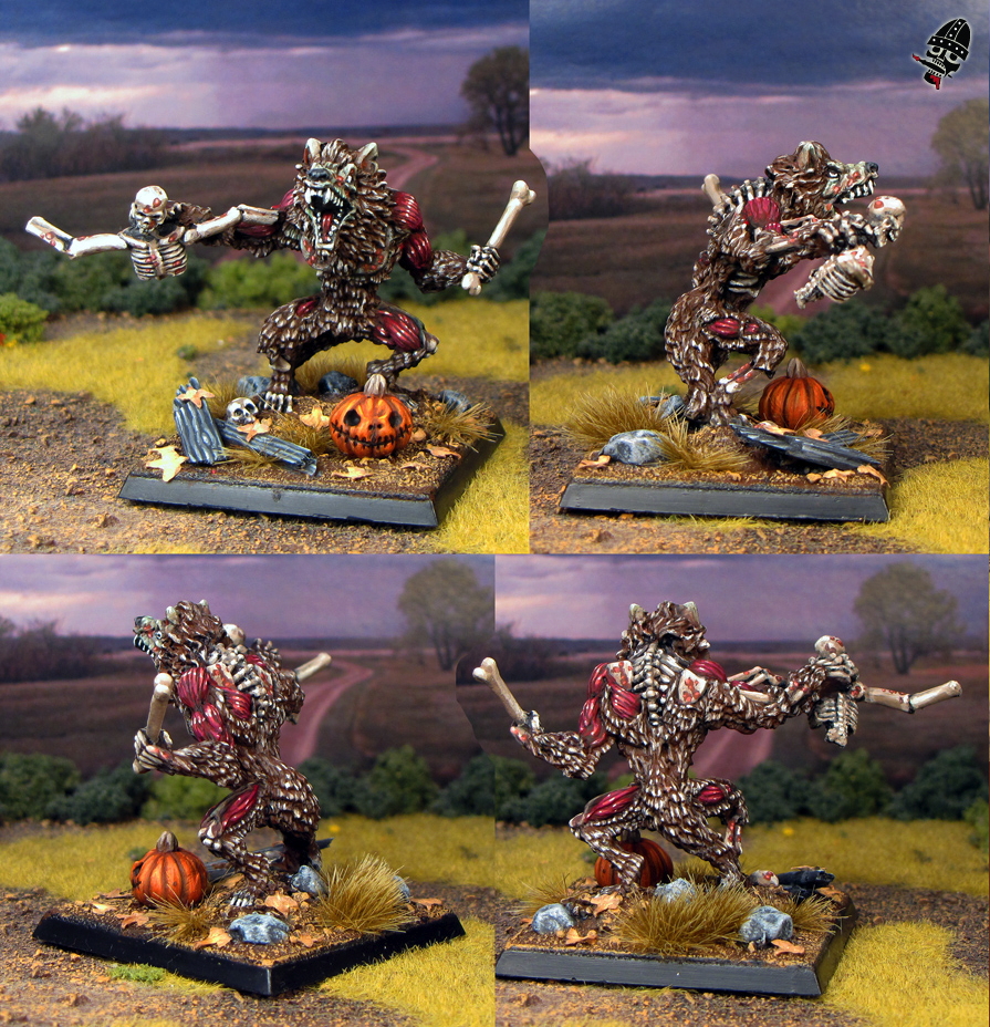 Zombie Werewolf from Reaper Miniatures painted by Neldoreth - An Hour of Wolves & Shattered Shields