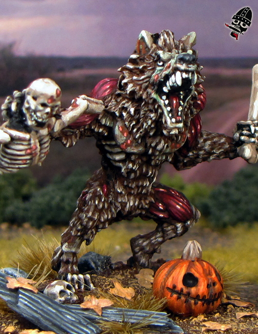 Zombie Werewolf from Reaper Miniatures painted by Neldoreth - An Hour of Wolves & Shattered Shields