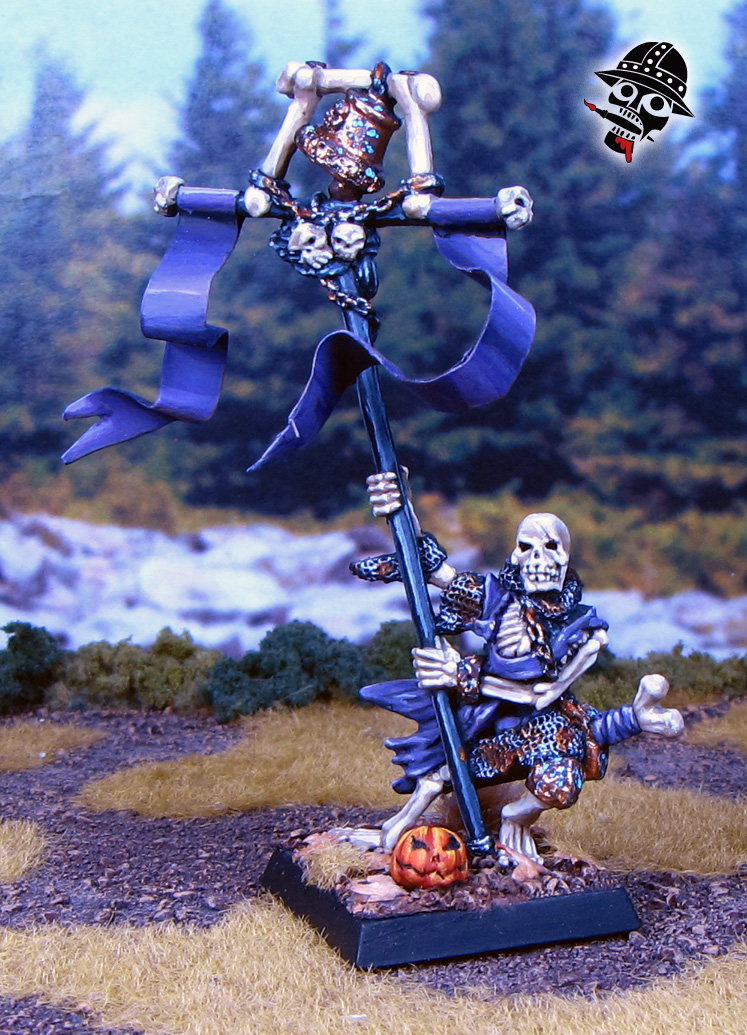 Undead Skeleton Standard Bearer from Games Workshop - Warhammer painted by Neldoreth - An Hour of Wolves & Shattered Shields