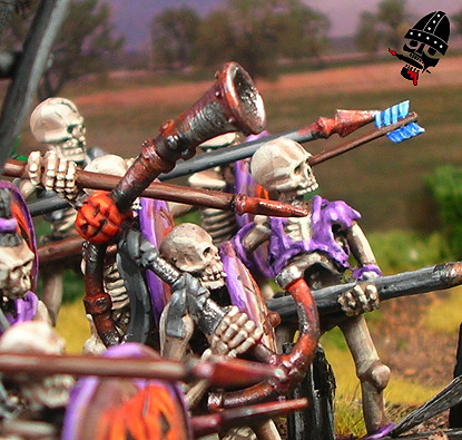 Undead skeletons from Reaper Miniatures with Games Workshop bits painted by Neldoreth - An Hour of Wolves & Shattered Shields