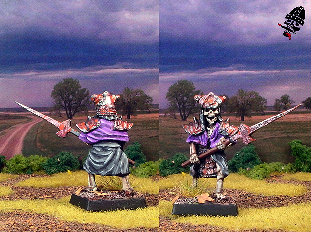 Undead skeleton Revenant or Grave Guard from Grenadier Miniatures painted by Neldoreth - An Hour of Wolves & Shattered Shields