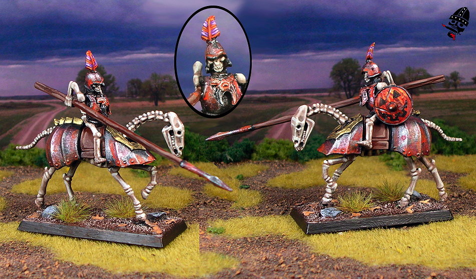 Undead mounted skeleton Revenant or Black Knight from Games Workshop and Mantic Games painted by Neldoreth - An Hour of Wolves & Shattered Shields