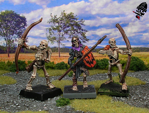 Some test figures for the project: two archers and a spearman.