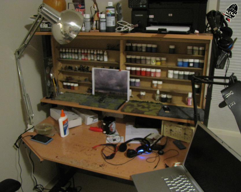My same old desk in it's new home. from  painted by Neldoreth - An Hour of Wolves & Shattered Shields