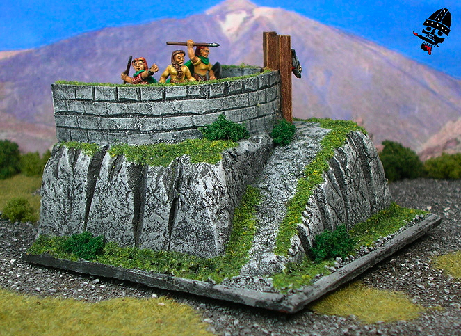 Thracian hill top DBA 15mm camp from scratch built by Neldoreth painted by Neldoreth - An Hour of Wolves & Shattered Shields